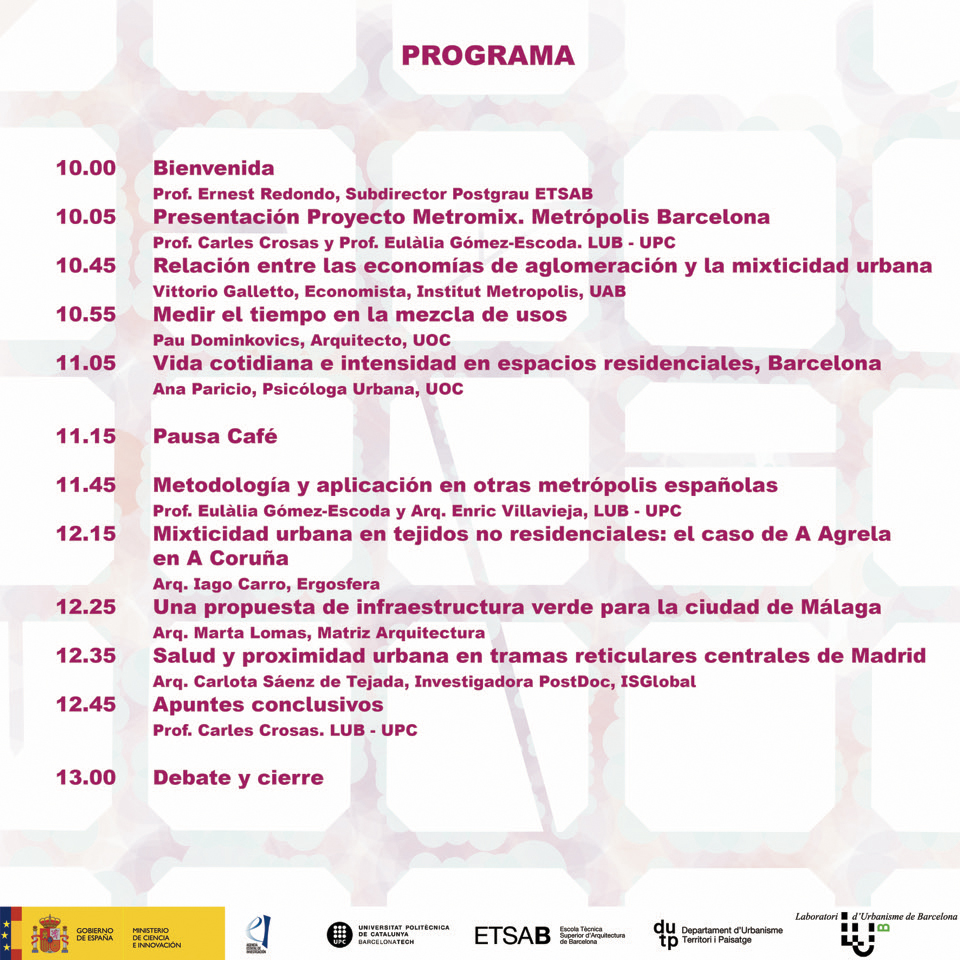 Metro·Mix: Proximidad y mixticidad urbana para una ciudad saludable