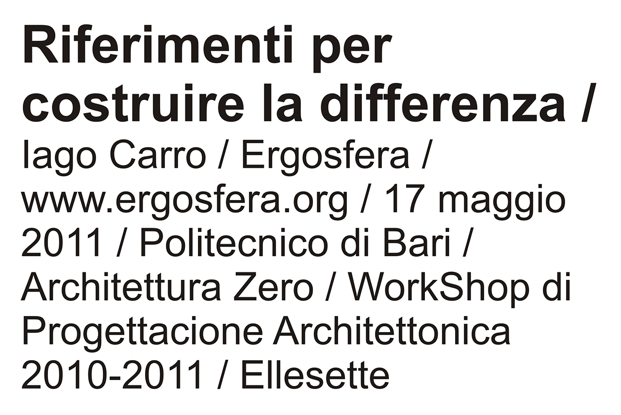 Riferimenti per construire la differenza